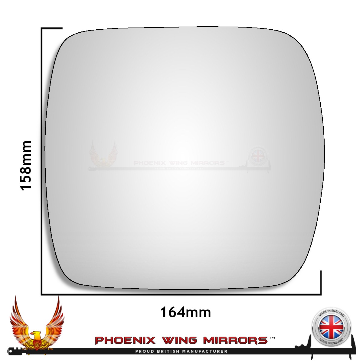 For Renault Kangoo Wing Door Mirror Glass Mk2 2008-2012 Convex Right Hand Side