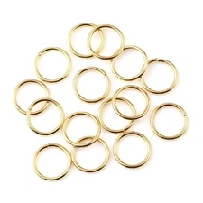 HDSupplies 200 Pieces - 14mm Jump Rings Gold Tone Plated - 16 Gauge