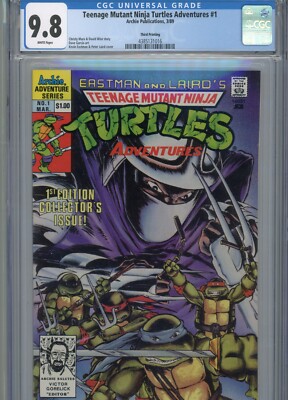 TEENAGE MUTANT NINJA TURTLES ADVENTURES #1 MT 9.8 CGC WHITE PAGES 3RD PRINTING