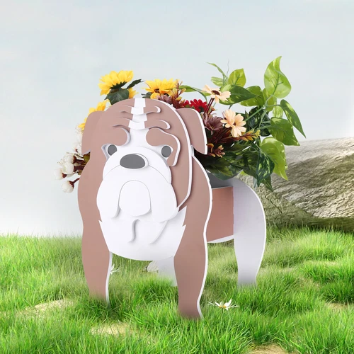 Dog Planter Pot for Plants, Cute Animal Shaped Cartoon Flower Planter Indoor US - Picture 3 of 8