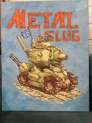 Metal Slug Video Game SV Oil Painting On Canvas 2024 Dioses Urbanos.