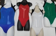 Hologram Dot Halter Leotard Pinch Front 4 Color Choices Ad/Ch over 20 available