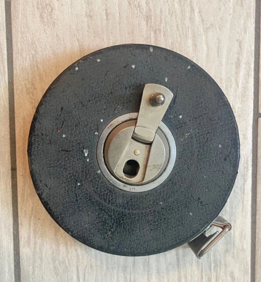 CINTA MÉTRICA Stabila 50’ vintage hecha en Alemania ~ funciona perfectamente coleccionable Foto 3 de 4
