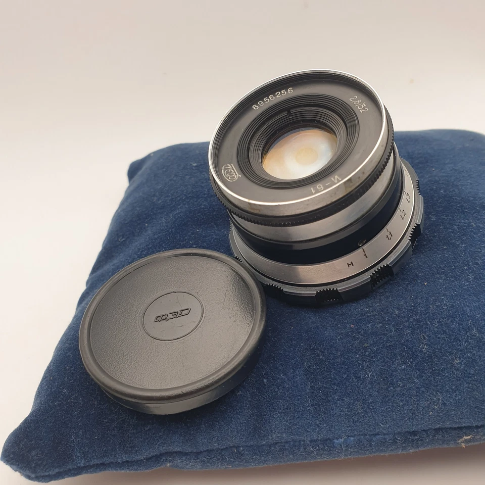Lens Industar 61 2.8/52mm Soviet Era m39 Lens Zebra for RF 35mm Camera Fed Zorki - Image 3 of 4
