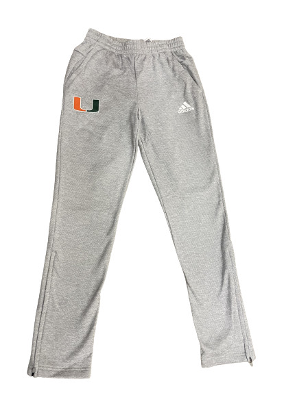 Зауженные брюки Adidas NCAA Miami Hurricanes серого цвета CZ9228 
