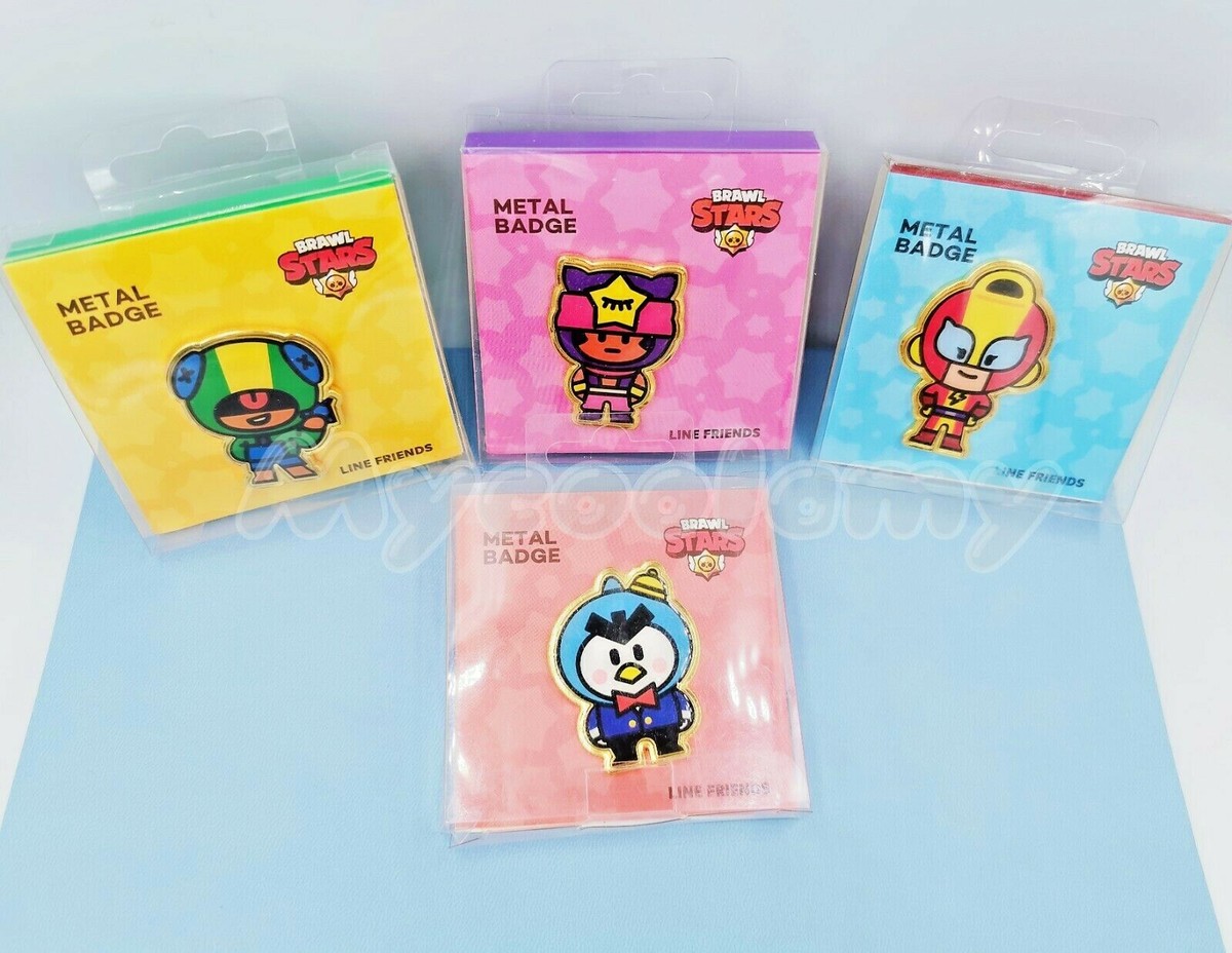 New Supercell Brawl Stars Figure Pin Badge Leon Max Crow Mr P