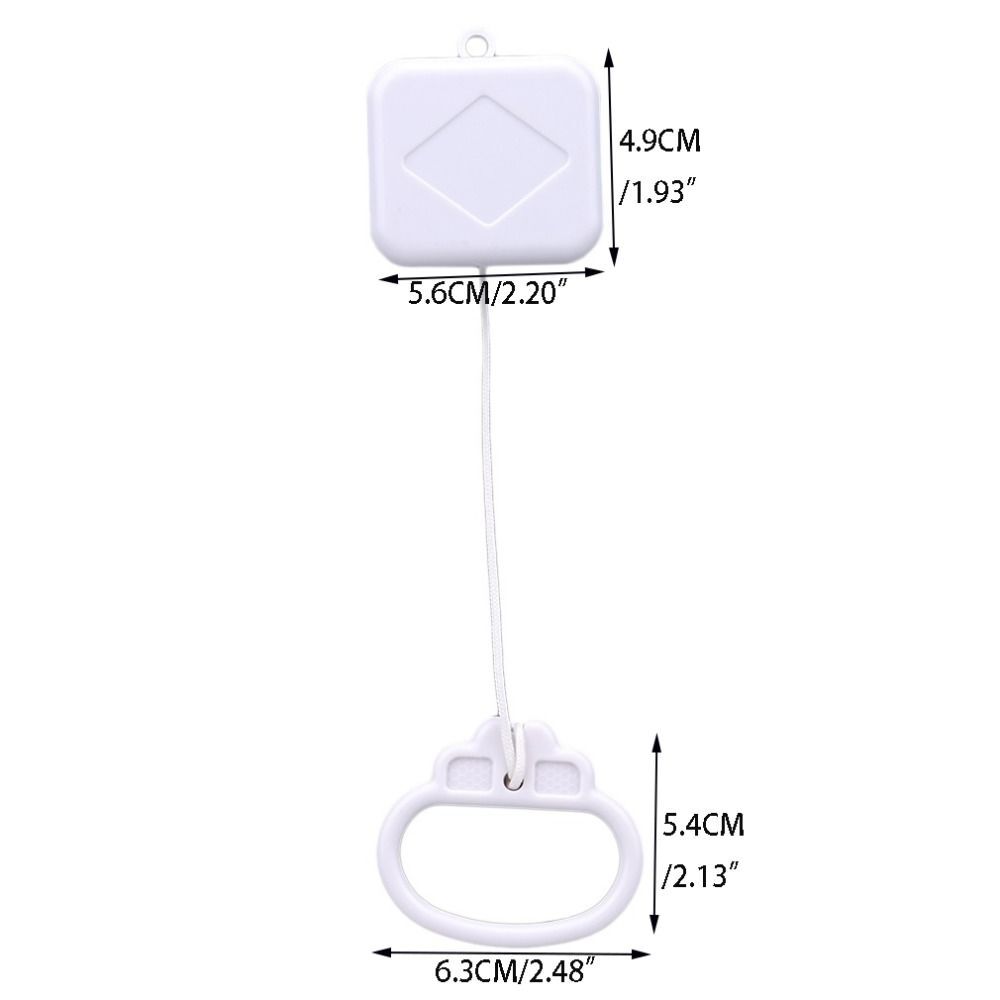 White Eighttone Ring Rope ABS DIY Baby Toy Pull Ring Music Box Bed