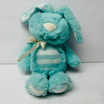 Dan Dee Plush Bunny Rabbit Easter Bunny Teal White Stuffed Animal Toy 14'' BIN 26