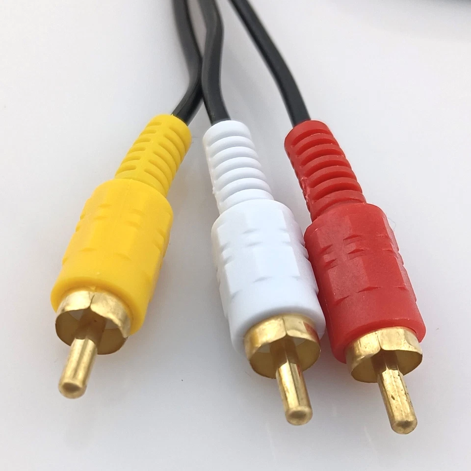 3.5mm AUX to Video Audio RCA Cable Camcoder TV Box Signal Converter Lead 1.5m - Image 2 of 4