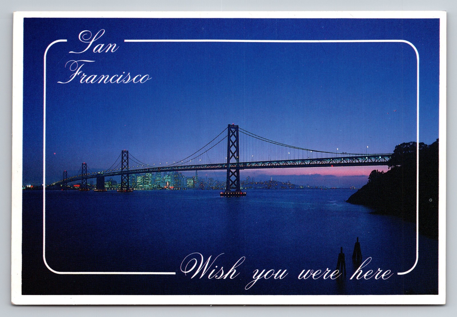 San Francisco California Wish You Were Here Vintage Unposted Postcard