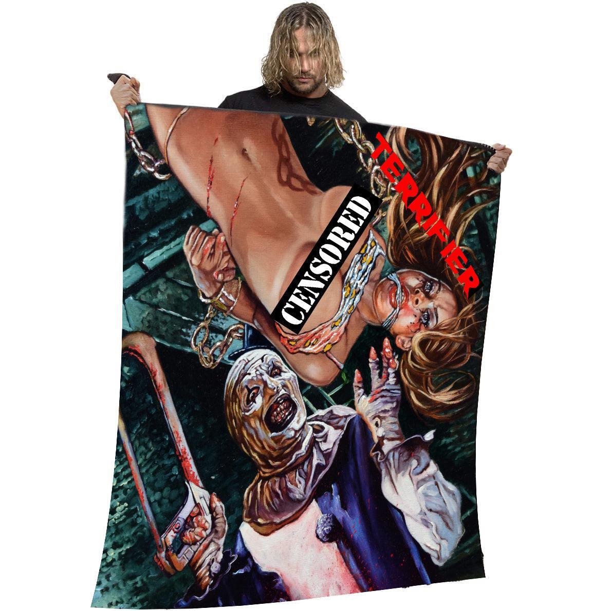 Horror Movie Blanket - All Hallows Eve - Terrifier Fleece Blanket Horror