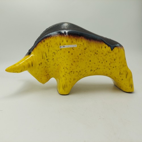 Otto Keramik West Germany Fat Lava Keramik Pottery Ceramic Bull STUNNING - Picture 2 of 6