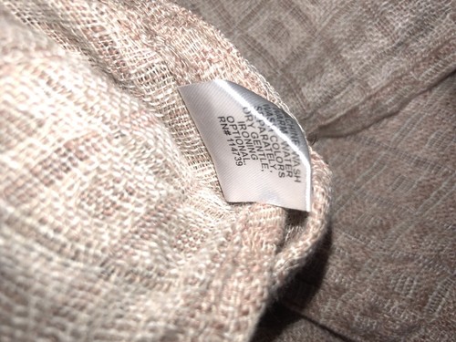 Flachs Tank Top Damen M hellbraun strukturiert 100% Leinen ärmellos Lagenlook - Bild 8 von 8