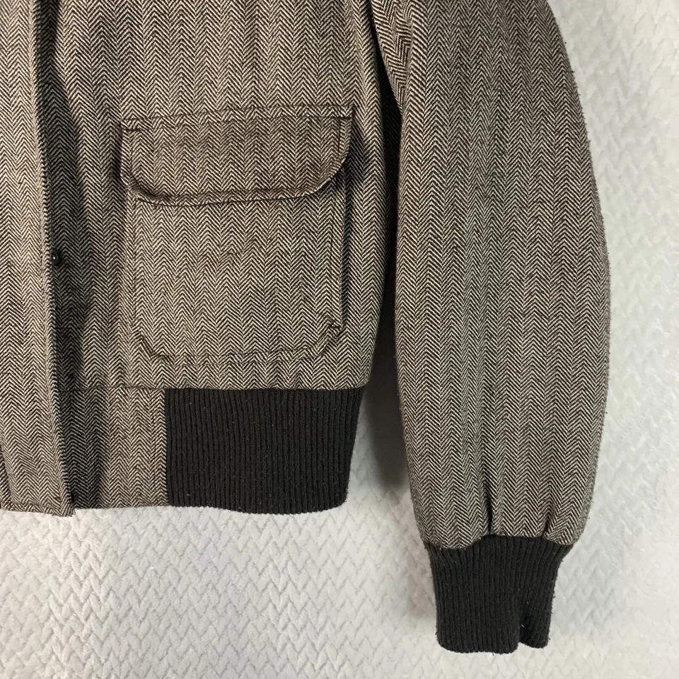 Chaqueta OP Ocean Pacific Niñas Talla Grande 11-13 Imitación Piel Capucha Cremallera Marrón Foto 4 de 4