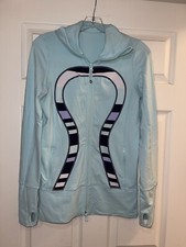 Lululemon Blue Full Zip High Neck Sweater/ Jacket Size 6 Yoga Women s.