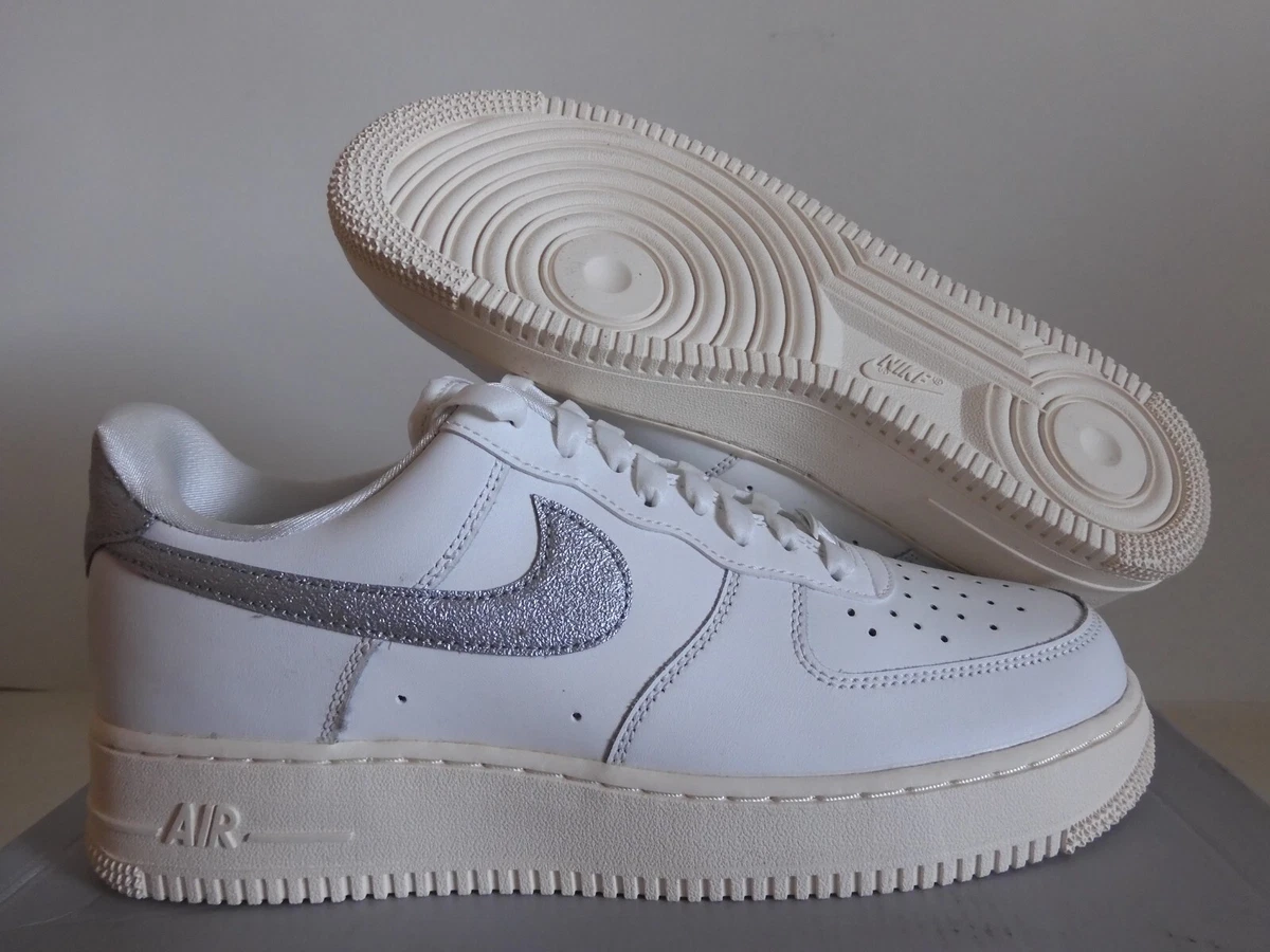 Nike Air Force 1 '07 Essential Silver Swoosh W for sale | eBay