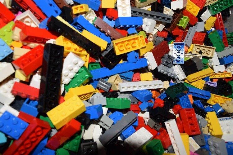 Lego 100 BULK All Bricks Blocks Lot Mixed Sizes Basic Building Pieces Mix #1 2 for sale online