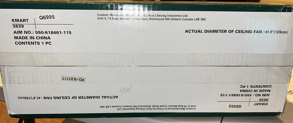 Heritage 42" Furneaux Ceiling Fan White Polished Brass   new in box - Image 4 of 4