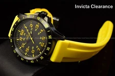 NEW Invicta Mens 45mm Pro Diver Black Dial YELLOW Band 100M Quartz Watch !!