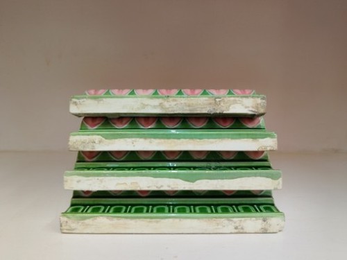 Rare Vintage 4 Piece Tiles H & R Johnson Majolica Art England Tiles. - Picture 14 of 19