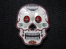 CATRINA DIA DE MUERTOS DAY OF THE DEAD SKULL BELT BUCKLE VINTAGE RARE 2009 