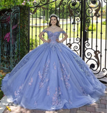 Customized Glittering Lavender Quinceanera Dresses Off The Shoulder Applique