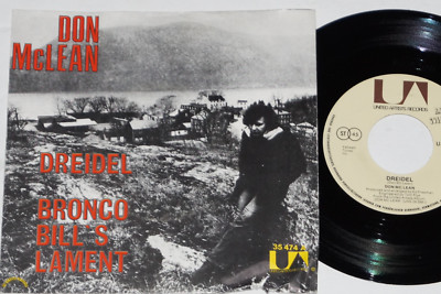 DON MCLEAN -Dreidel / Bronco Bill's Lament- 7'' 45 United Artists