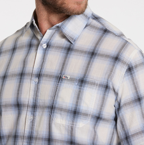 NORTH 56º4 Denim Check S/S Shirt - 4XL KING SIZE WAS £65.00 - Picture 2 of 2
