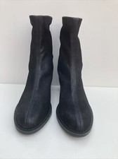 Black Boots Mascaro Suede Ankle Black Boots Heel  Size 37 EU/UK 4 New rrp 185 eu