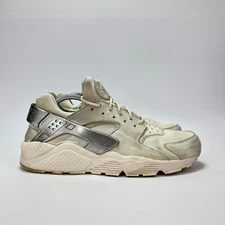 Nike Air Huarache Run Premium Grey Suede Silver Athletic Shoes Men's Size 11