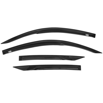 Fit 16-20 Honda Civic Coupe Window Visor Mugen Style Rain Shade Guard 4PCS w/ V8