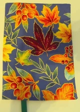 FABRIC Paperback Book Cover Standard Paperback Book Winter Leafs Fall Leaves