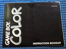 1998 Original Gameboy Color Instruction Booklet Console System Manual ONLY