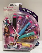 Nerf Rebelle Dart Refill Pack 12 Darts Multicolored Pink Purple Toy Accessories