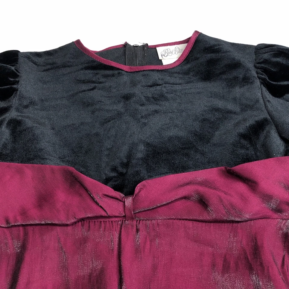 Rare Editions Dress Girl 8 Multicolor Round Neck Long Sleeve Holiday Party - Image 4 of 4