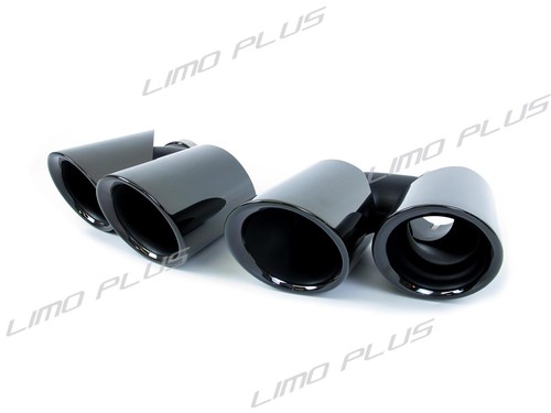 Gloss Black Steel Exhaust Tip Muffler for Porsche Macan Base 2.0 2019-2024 - Picture 5 of 9