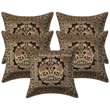 Cushion Cover Pillow Case Brocade Jacquard Bohemian Traditional Throw Decor Yoga