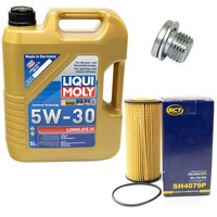 MotoröL Set 5W-30 5 Liter + ÖLfilter SH 4079 P + Schraube FüR VW Passat 2.0 TSI
