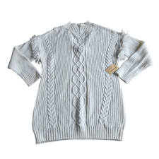 American Rag womens Sz L ivory knit tunic sweater dress