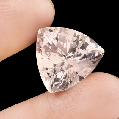 Natural Marvelous Ceylon White Sapphire Trillion Cut Loose Gemstone 20x20 MM