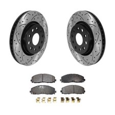 Front Drilled Slot Disc Brake Rotors Ceramic Pad Kit For Jeep Gladiator Wrangler