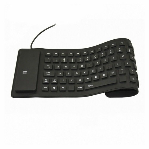 Waterproof Silicone Keyboard Foldable Flexible USB Dustproof DirtProof Full Size - Picture 2 of 8