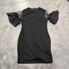 Size 2XL - SHEIN Shift Dress Womens Black Curvy Bell Sleeve Back Zip Ships Fast!