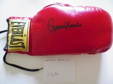 CARMEN BASILIO -BOXING HOFer AUTHENTIC AUTOGRAPHED EVERLAST BOXING GLOVE 1995