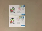 Two Japan Airlines first flight covers w/picture to HONG KONG andTHAILAND