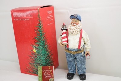 Possible Dreams Clothtique Santa  Landing Beacon  #713181 w/ Box & Tag