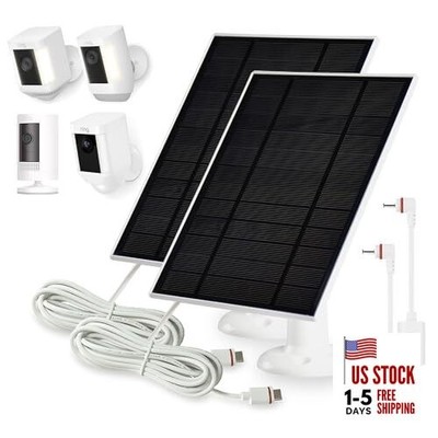 Solar Panel Charger Compatible with Ring Stick Up Cam/Pro,Ring Spotlight 2 Pack