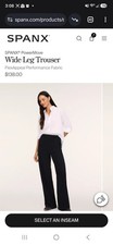 SPANX Powermove Wide Leg Trousers Pants - NWT - Small - Very Black