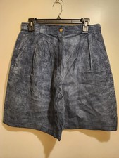 Vintage International Leathers High Rise Pleated Suede Shorts Juniors Size 9/10
