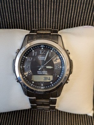 CASIO LINEAGE Men's Wrist Watch LCW-100 Tough Solar Operation confirmed Black !!